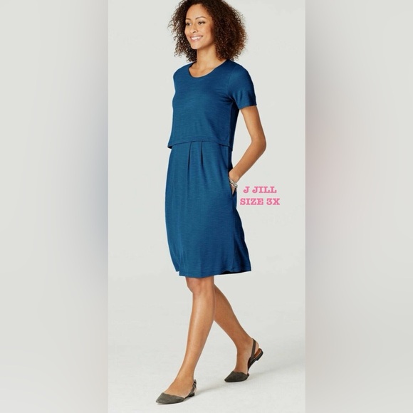 J. Jill Dresses & Skirts - J. Jill NWT Knit Dress Seaside Size 3X